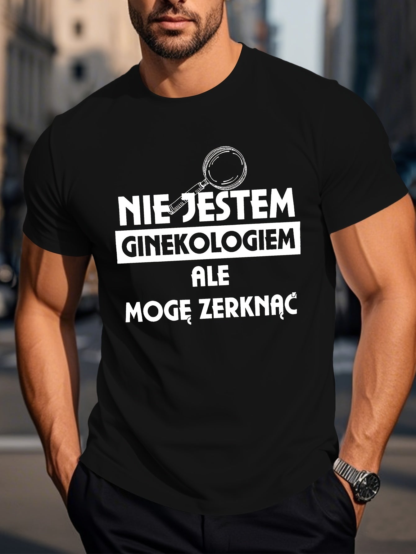 Koszulka „Nie jestem ginekologiem, ale mogę zerknąć” – 100% Bawełna