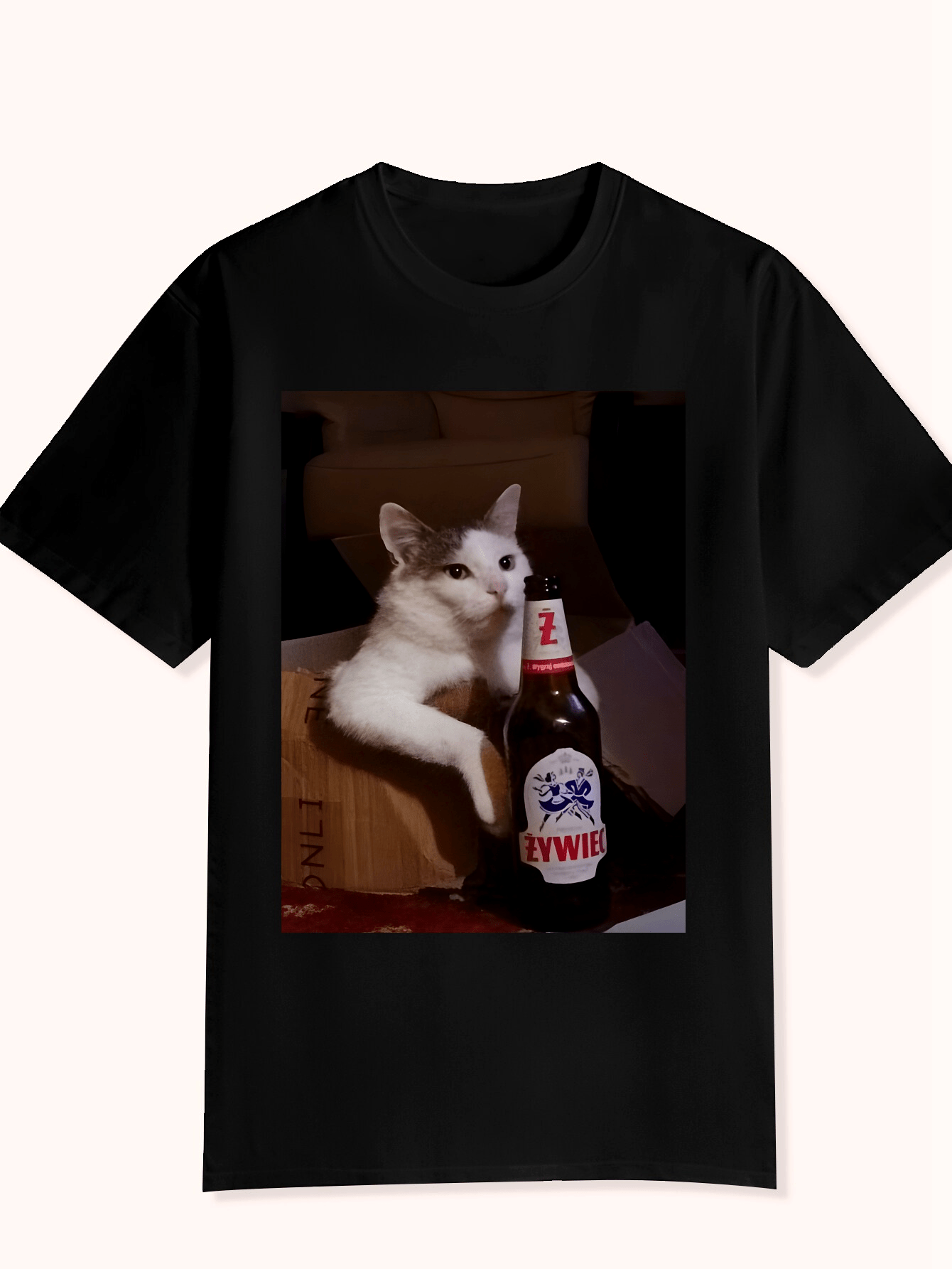 Koszulka damska z nadrukiem – kot &amp; humorystyczny motyw